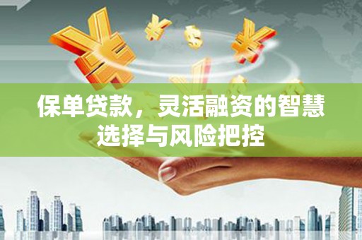 三江保单贷款，灵活融资的智慧选择与风险把控