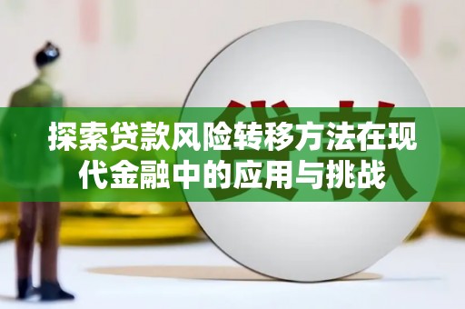 三江探索贷款风险转移方法在现代金融中的应用与挑战