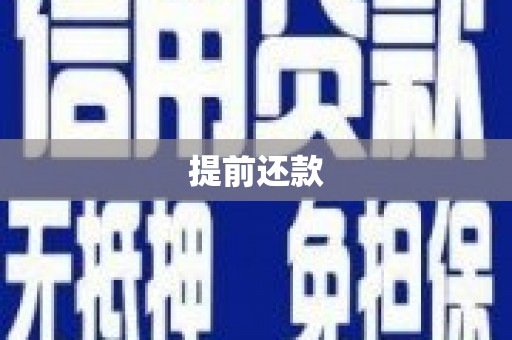 三江提前还款
