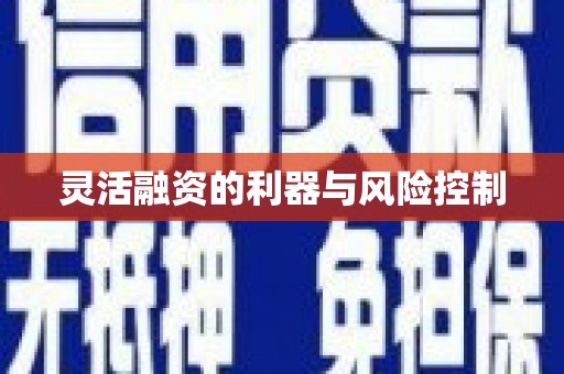 三江灵活融资的利器与风险控制
