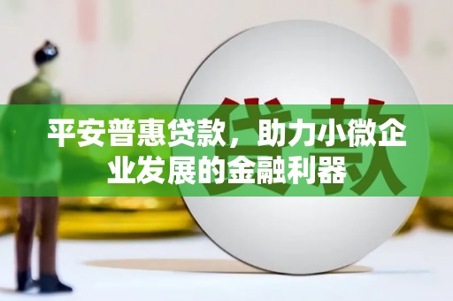 三江平安普惠贷款，助力小微企业发展的金融利器