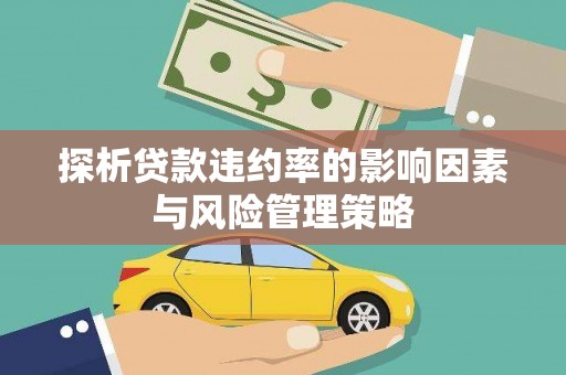 三江探析贷款违约率的影响因素与风险管理策略