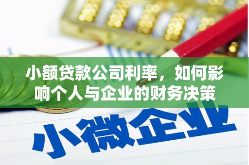 三江小额贷款公司利率，如何影响个人与企业的财务决策