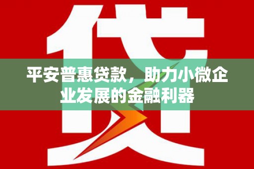 三江平安普惠贷款，助力小微企业发展的金融利器