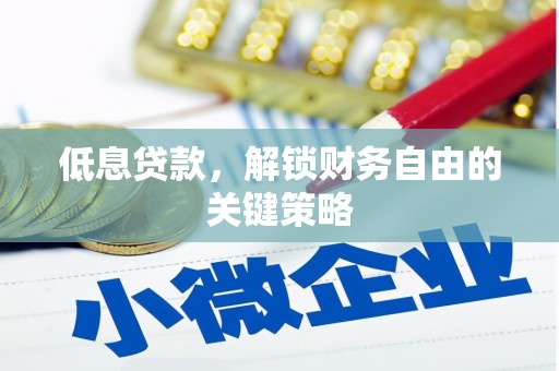 三江低息贷款，解锁财务自由的关键策略
