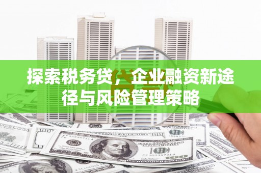三江探索税务贷，企业融资新途径与风险管理策略