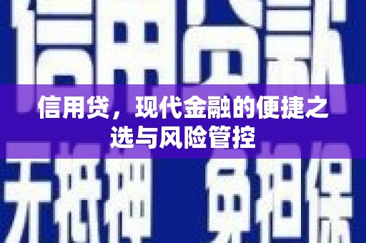 三江信用贷，现代金融的便捷之选与风险管控