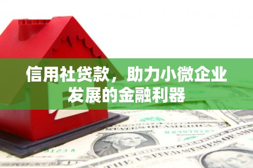 三江信用社贷款，助力小微企业发展的金融利器