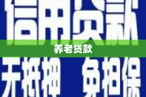 三江养老贷款