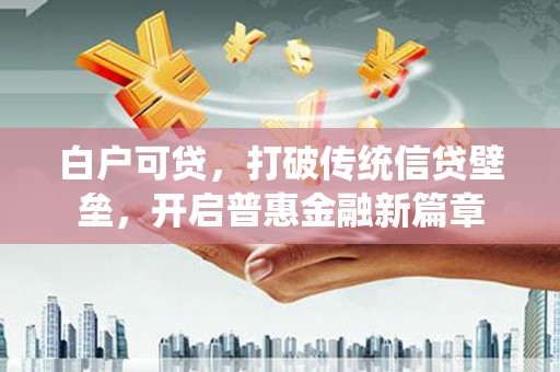 三江白户可贷，打破传统信贷壁垒，开启普惠金融新篇章