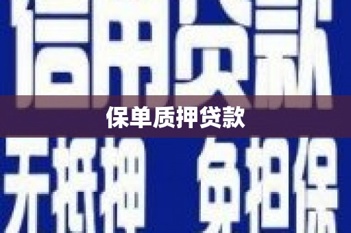 三江保单质押贷款